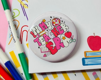 Custom Teacher Pin: Personalized Name Tag, Appreciation Gift