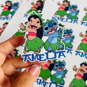 Stitch Birthday Stickers: 2.5&quot; Vinyl Party Favors