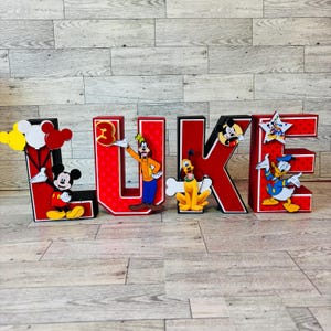 Mickey Mouse Inspired Letter: Custom 3D Party Decor