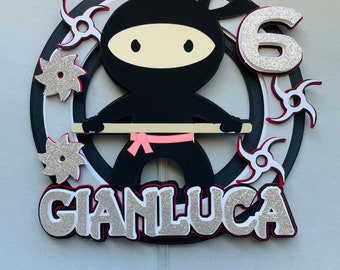 Ninja caketopper, ninja feestdecoratie, ninja verjaardag, ninja verjaardagsfeestje, ninja verjaardagsdecoratie, ninja feestdecor, ninja cake