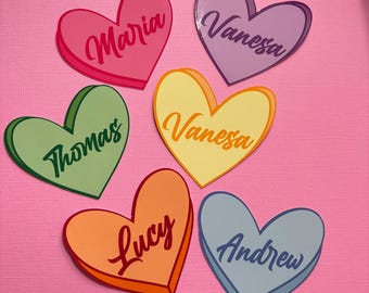 Conversation Hearts Stickers: Valentine's Day Decals