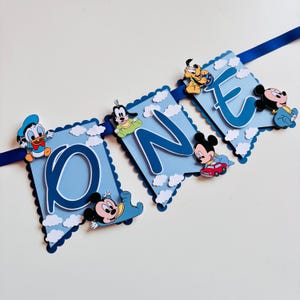 Baby Mickey and Friends High Chair Banner, Baby Mickey and Friends Birthday Decor, Baby Mickey and Friends First Birthday Decoration