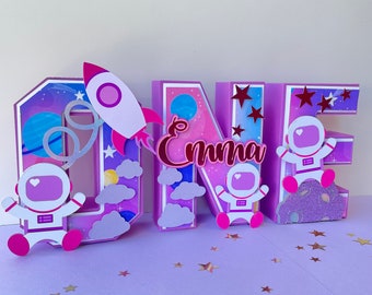 Outer Space 3D Letter: First Trip Around the Sun Party Decor