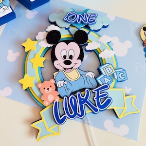Baby Mickey Cake Topper, Baby Mickey Smash Cake, Baby Mickey First Birthday Cake Topper, Baby Mickey Birthday Decor, Baby Mickey Party Decor