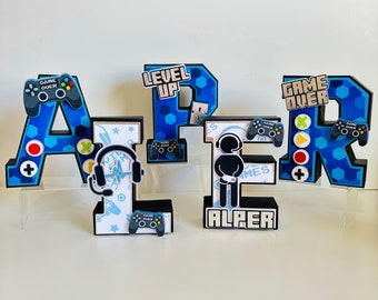 Gamer party decor, play station party decor, gamer birthday party, gamer 3D letter, play station birthday party, gamer birthday decoration