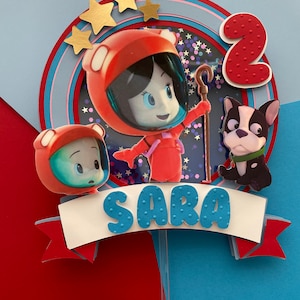 Personalisierte Cleo & Cuquin Cake Topper: Telerin Family Party Decor