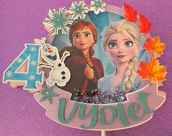 Gepersonaliseerde Frozen caketopper: decoratie prinsessenfeest