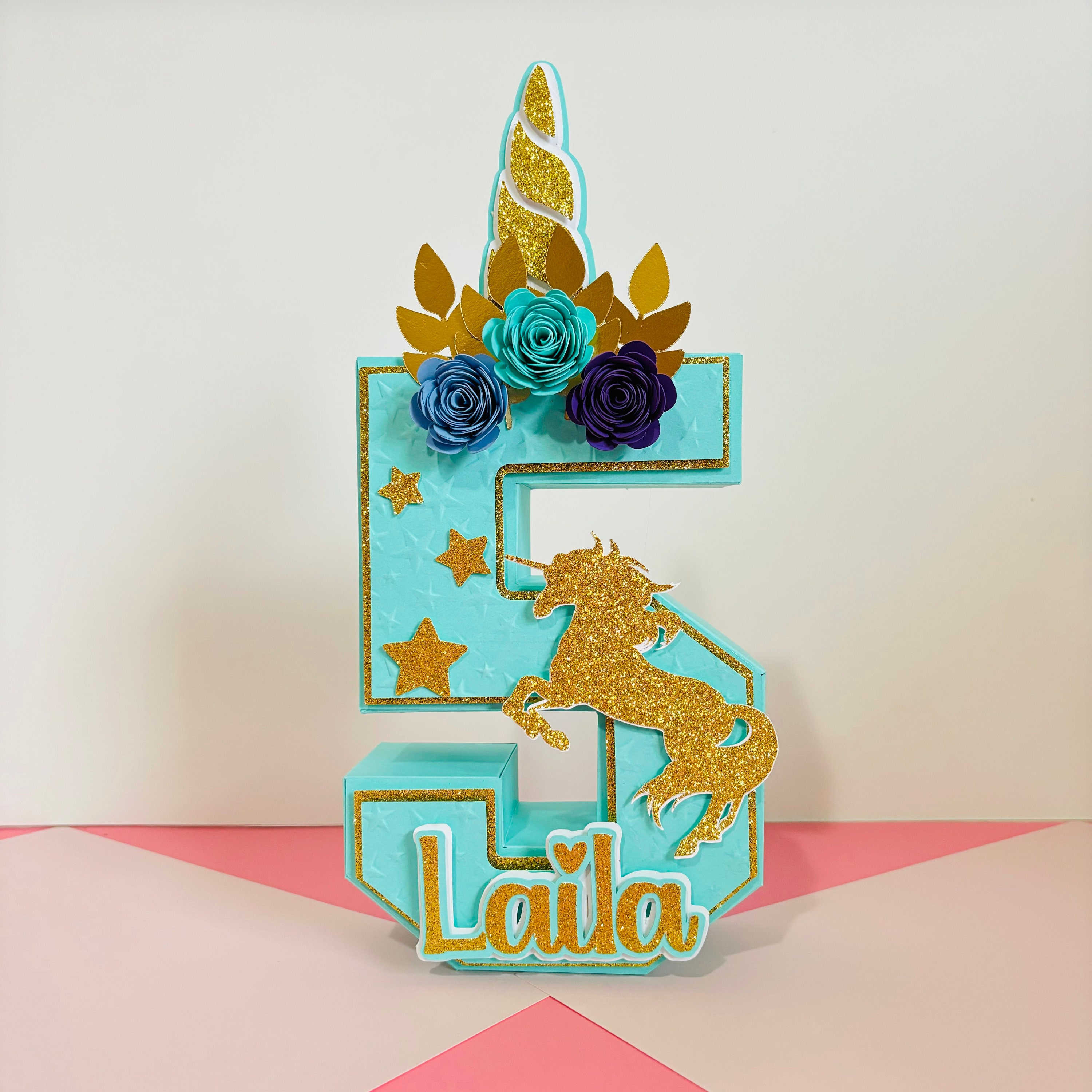 Unicorn party unicorn 3D number unicorn birthday decorations unicorn centerpiece unicorn table decoration unicorn room
