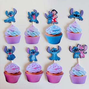 Stitch Cupcake Toppers: Birthday Party Decorations