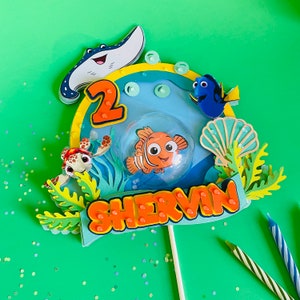 Finding Nemo cake topper, finding Nemo party decor, finding Nemo birthday party, finding Nemo 3d letter, finding Nemo decorations