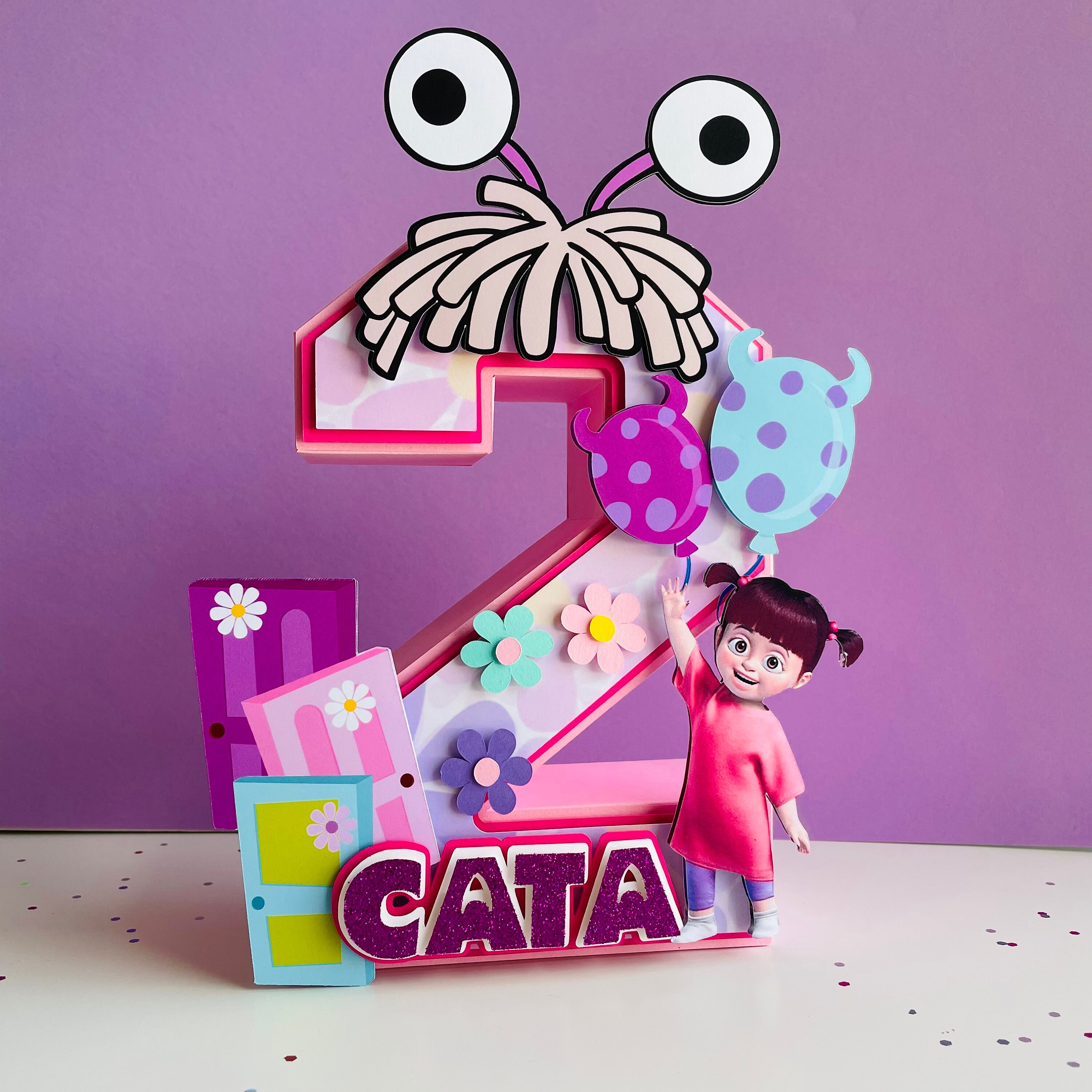 Baby Boo Number Two Monsters Inc. Birthday Number: Boo Party Decoration - Etsy