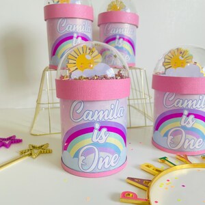 Regenbogen-Geburtstags-Chips-Dose, Regenbogen-Baby-Partydekoration, meine erste Regenbogen-Geburtstagsfeier, Regenbogen-Geburtstags-Bevorzugungskästen, Regenbogen-Geschenkbox