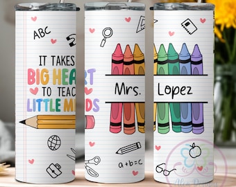 Vaso personalizado para profesores: metal impreso, regalo de agradecimiento para profesores