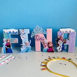 Frozen 3D letters, frozen party decor, frozen party decorations, frozen birthday decorations, frozen birthday, frozen party decoration