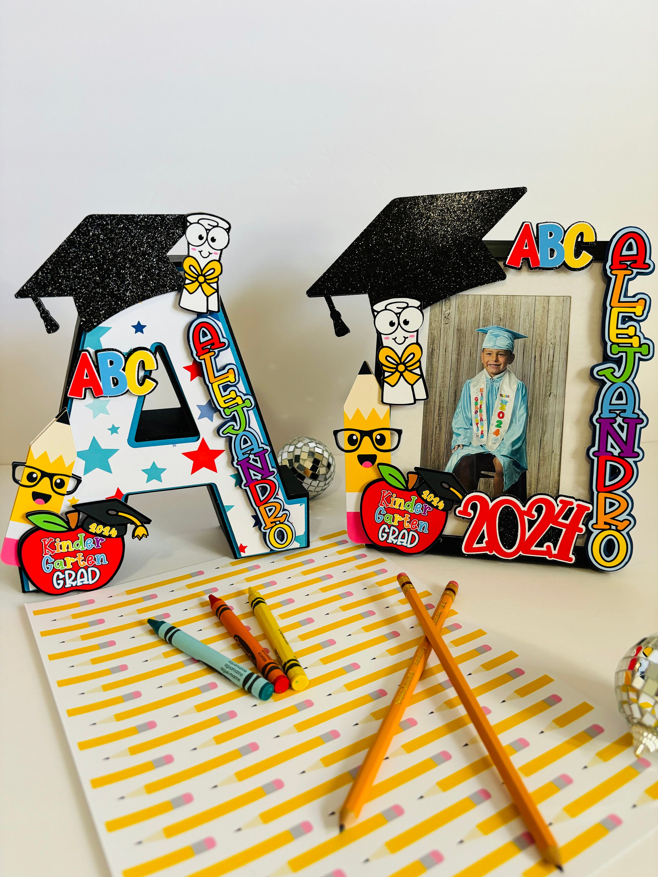 Custom 3D Graduation Letter: Personalized Kindergarten Decor - Etsy