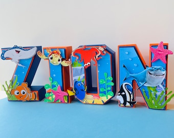Finding Nemo 3D Letter: Custom Birthday Party Decor