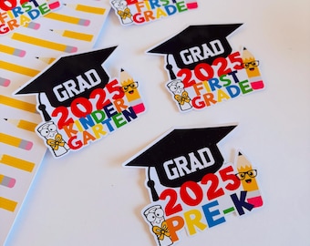 Class of 2025 Graduation Party Favor Stickers: Vinyl Labels