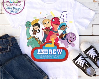 Dino Ranch Birthday Shirt, Personalized Family Matching Shirts