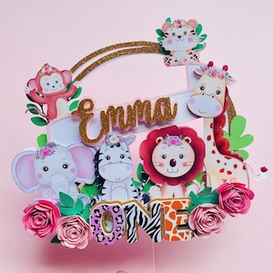 Wild One Girl Party Decor, Wild One Birthday Decoration, Wild Birthday Party, Jungle Safari Birthday Decoration, Wild One Cake Topper