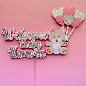 Welcome baby cake topper, welcome baby boy cake topper, welcome baby girl cake topper, baby shower cake topper, baby party cake topper