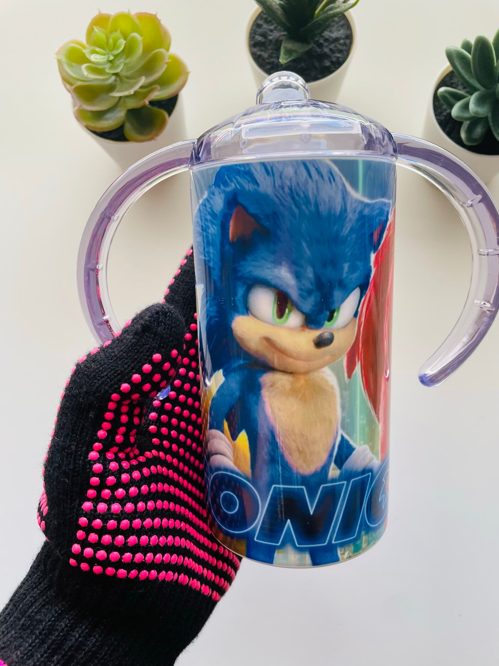 Sonic Party Decor Sonic Sippy Cup Sonic Cups Sonic Tumbler Etsy