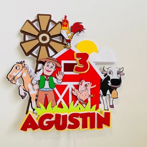 Granja de zenon cake topper, granja de Zenón party decor, granja de zenon birthday party, Zenon farm decorations, granja de Zenón birthday