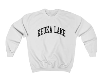 Keuka Lake New York Unisex Sweatshirt Keuka Lake Collegiate Style Crewneck