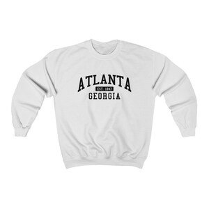 Atlanta Georgia Collegiate Style Sweatshirt Unisex Atlanta Crewneck