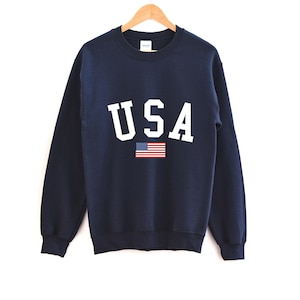 USA Sweatshirt / Unisex USA Sweatshirt / Women&#39;s USA Crewneck / Men&#39;s America Sweatshirt