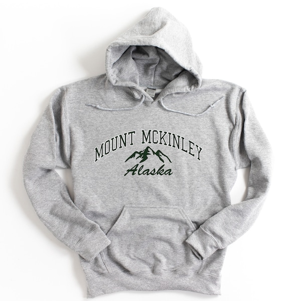 Mount McKinley Alaska Hooded Sweatshirt Mount McKinley Hoodie