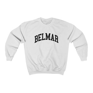Belmar New Jersey Unisex Sweatshirt Collegiate Belmar Crewneck