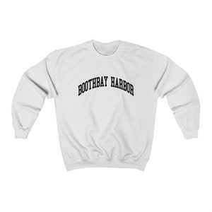 Boothbay Harbor Maine Unisex Sweatshirt Collegiate Boothbay Harbor Crewneck