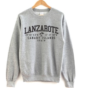 Lanzarote Canary Islands Spain Crewneck Sweatshirt Lanzarote Crewneck