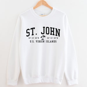 St. John U.S. Virgin Islands Crewneck Sweatshirt St. John Crewneck
