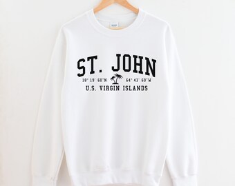 St. John U.S. Virgin Islands Crewneck Sweatshirt St. John Crewneck