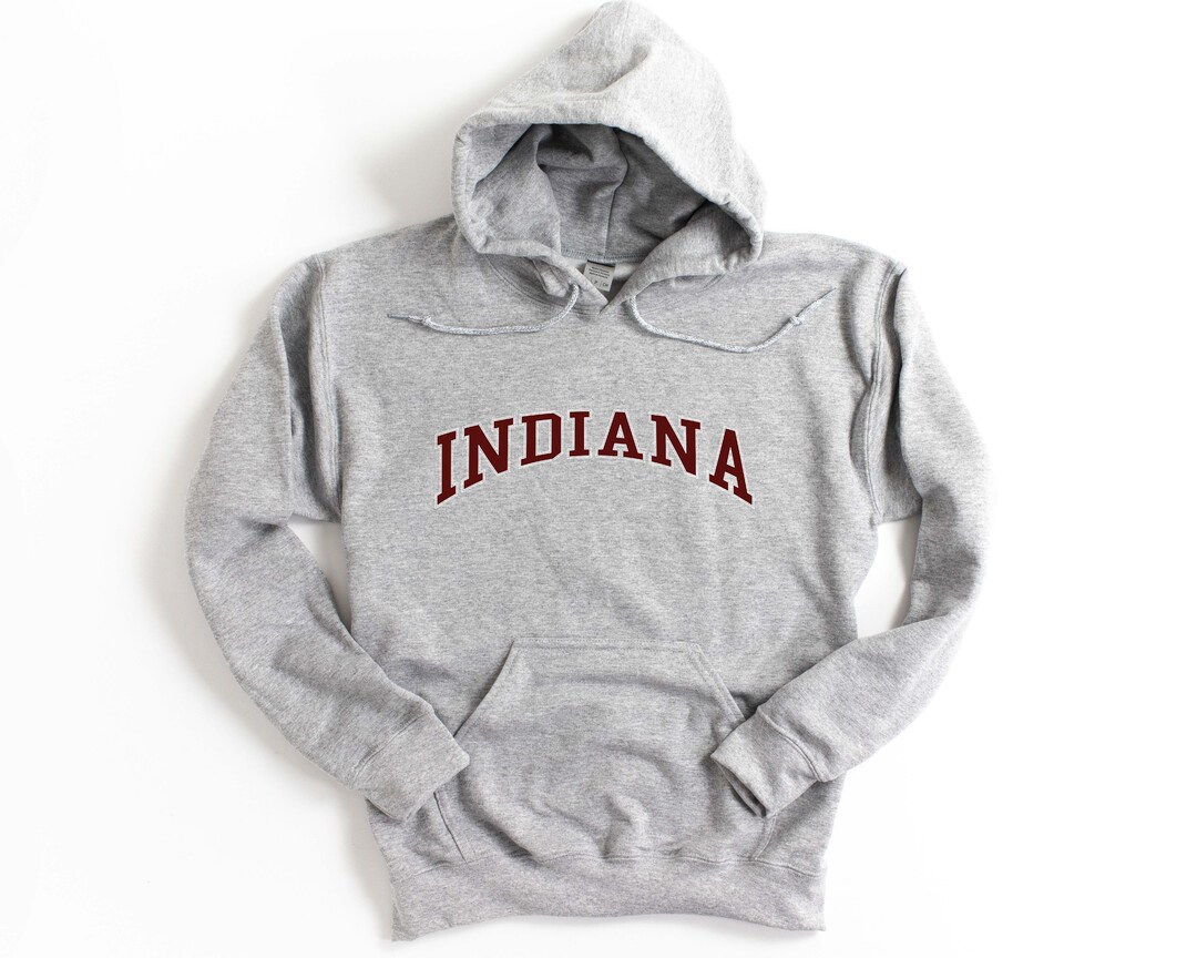 Indiana Hooded Sweatshirt Unisex Indiana Hoodie - Etsy