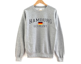 Hambourg Allemagne Sweatshirt Unisex Hambourg Crewneck