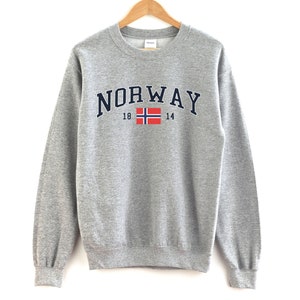 Norway Sweatshirt Unisex Norwegian Flag Crewneck Sweatshirt