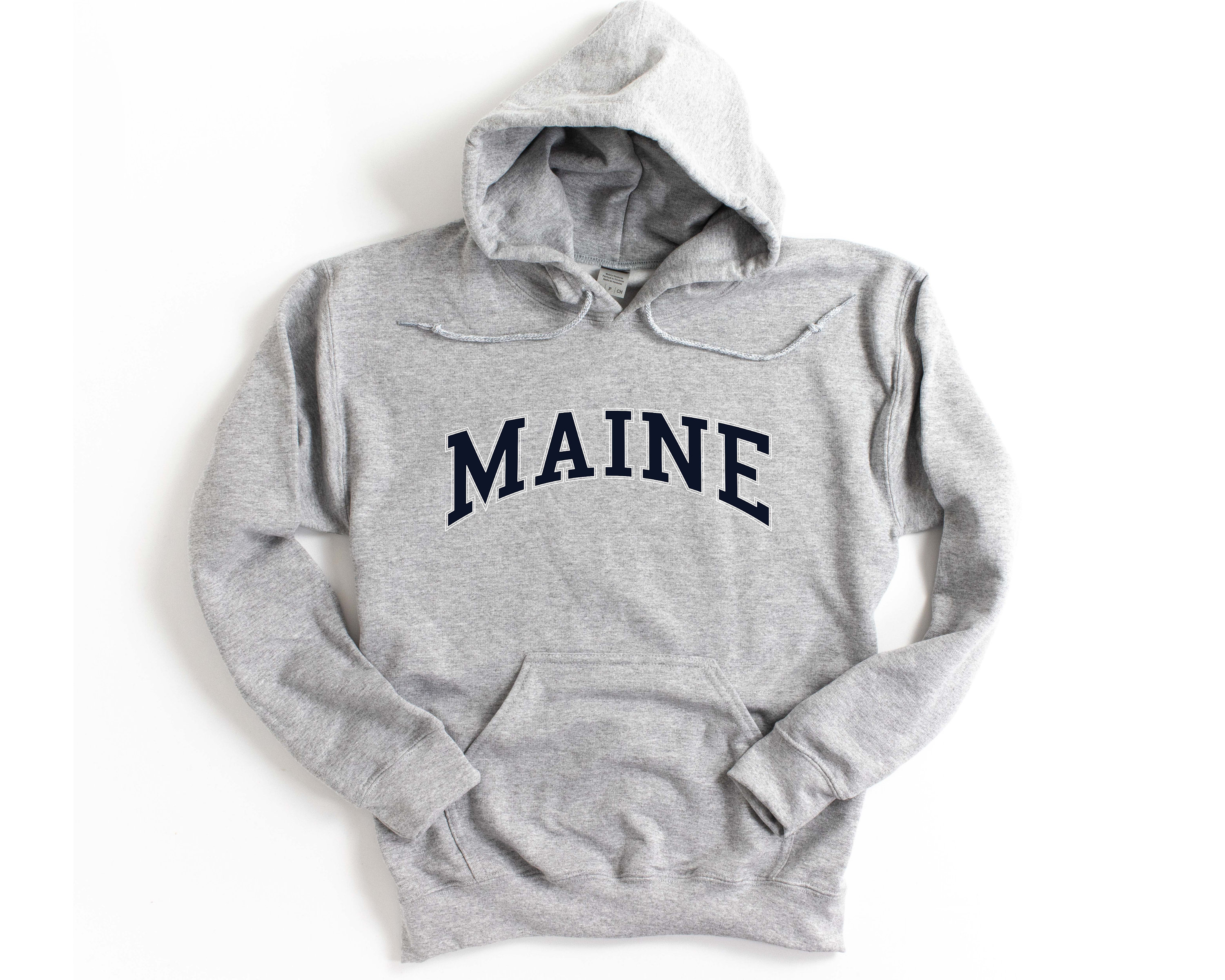 Maine Hooded Sweatshirt Vintage Unisex Maine Hoodie Etsy
