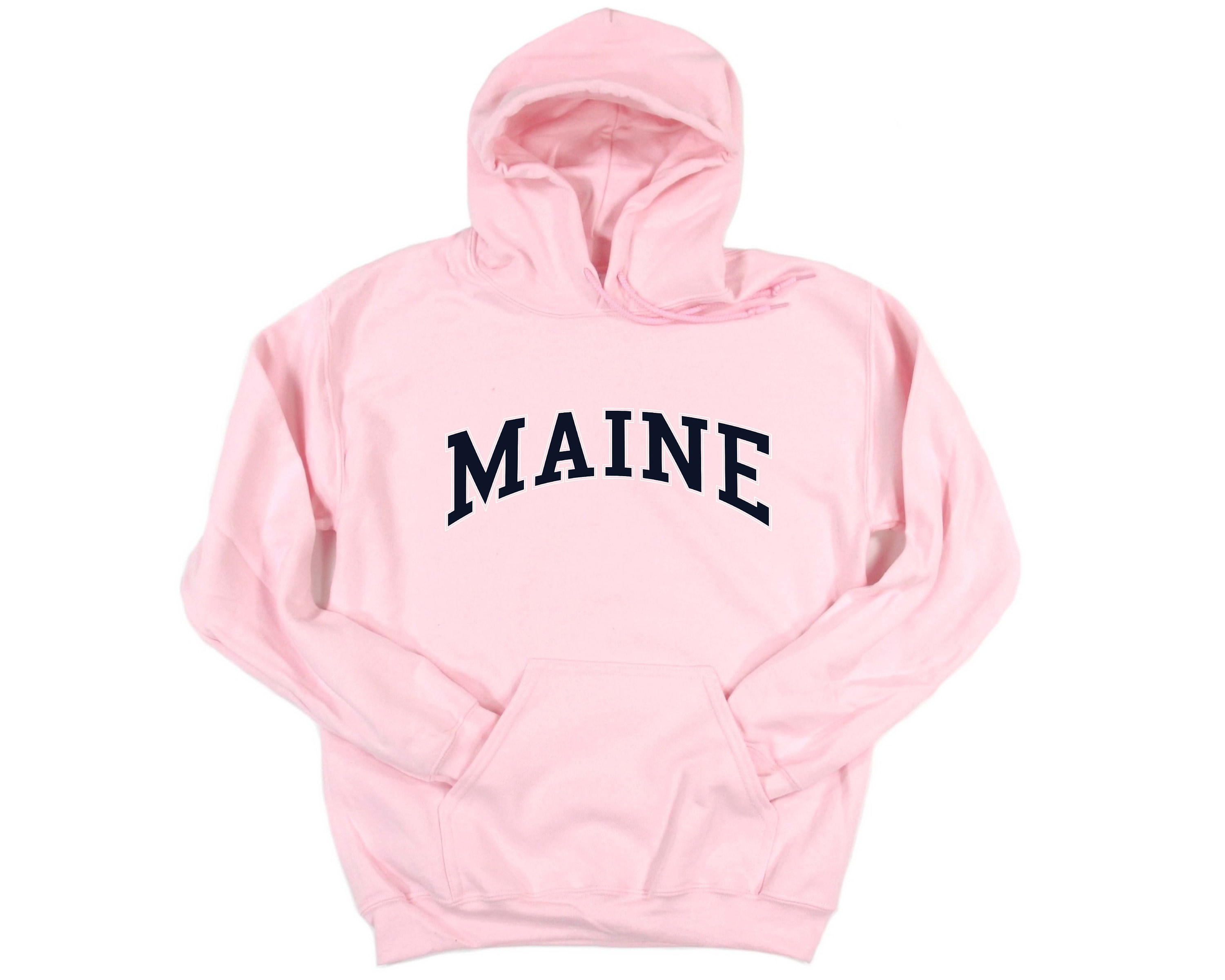 Maine Hooded Sweatshirt Vintage Unisex Maine Hoodie Etsy