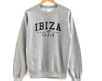 Ibiza Spain Crewneck Sweatshirt Ibiza Crewneck