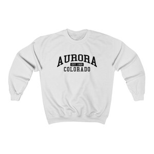 Aurora Colorado Collegiate Style Sweatshirt Unisex Aurora Crewneck