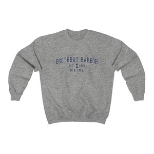 Boothbay Harbor Maine Crewneck Sweatshirt Boothbay Harbor Crewneck