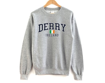 Derry Ireland Crewneck Sweatshirt Derry Crewneck