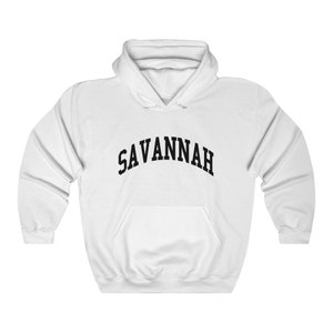 Savannah Georgia Sweatshirt Unisex Savannah Collegiate Style Hoodie