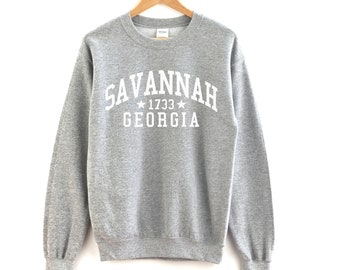 Savannah Georgia Crewneck Sweatshirt Savannah Crewneck