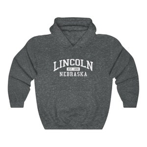 Lincoln Nebraska Collegiate Style Sweatshirt Unisex Lincoln Hoodie