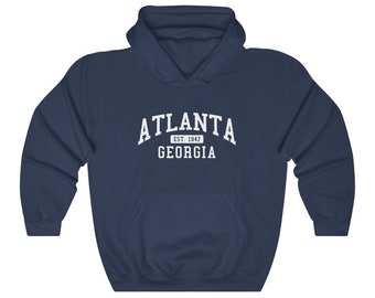 Atlanta College Style Hoodie Sweatshirt - Unisex Pullover, Printed In USA - View #7