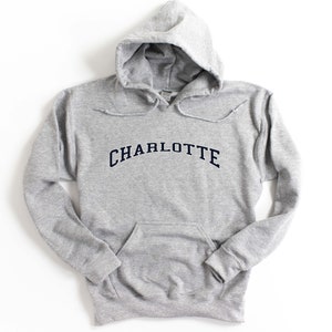 Charlotte North Carolina Hooded Sweatshirt  Unisex Charlotte Hoodie