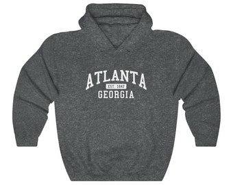 Atlanta Georgia Collegiate Style Sweatshirt Unisex Atlanta Hoodie